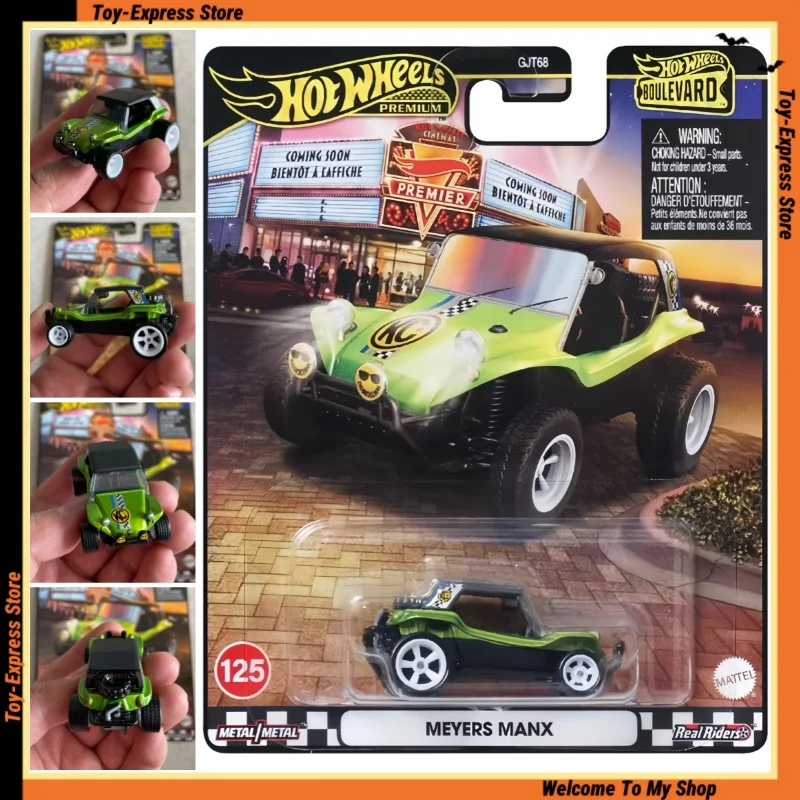

Hot Wheels Premium Boulevard 2025 1/64 Модель автомобиля Meyers Manx Hotwheels 2025 1:64 Литая под давлением модель автомобиля из сплава Детские игрушки Подарок для мальчика