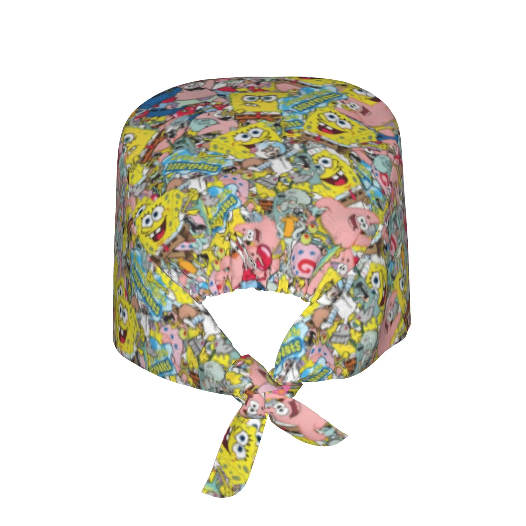 Custom S-Sponges Anime Bobes Working Cap Surgical Hats Women Men Cartoon Operating Room Cap Operator Hats Lab Works Hat
