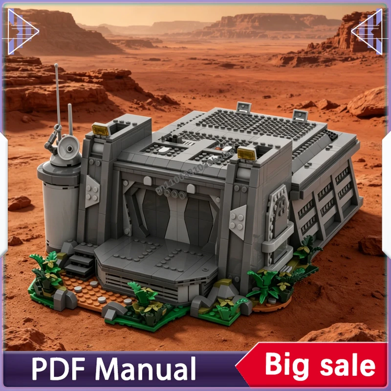 

Набор для сборки военной разведывательной станции MOC из 1908 деталей, кирпичики для полевой наблюдательной станции для любителей хобби и подарков