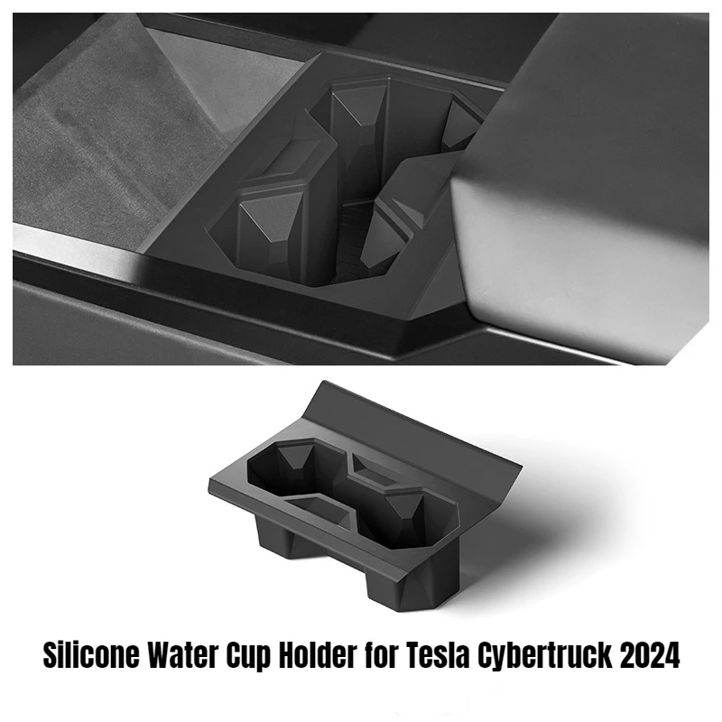 

Central Control Water Cup Holder For Tesla Cybertruck 2024 Silicone Water Cup Limiter Drink Holder Pickup Truck Car Accessories