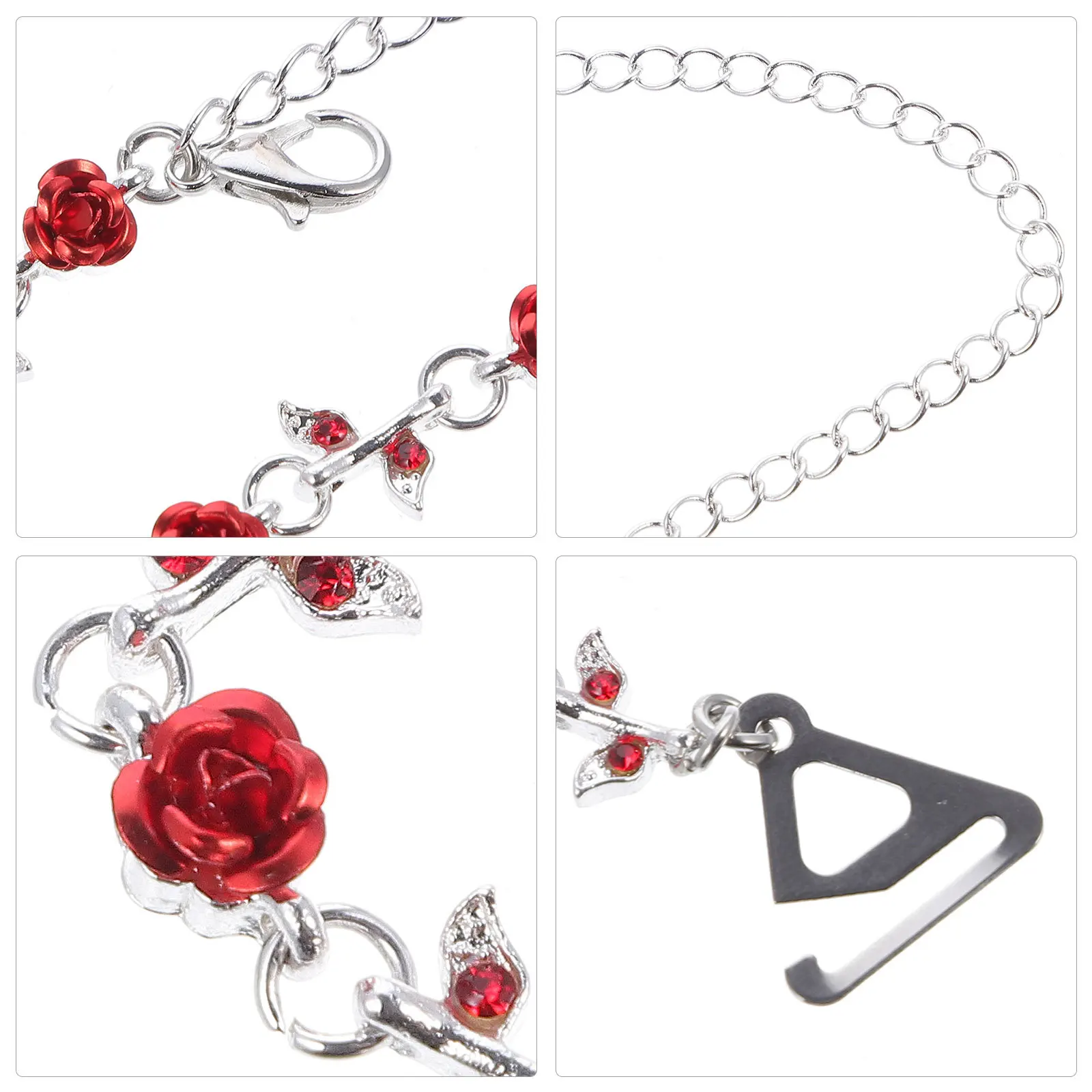 

1Pair Non-Slip Invisible Shoulder Straps Rose Design Adjustable Replacement Underwear Accessory for Off-Shoulder Clothes