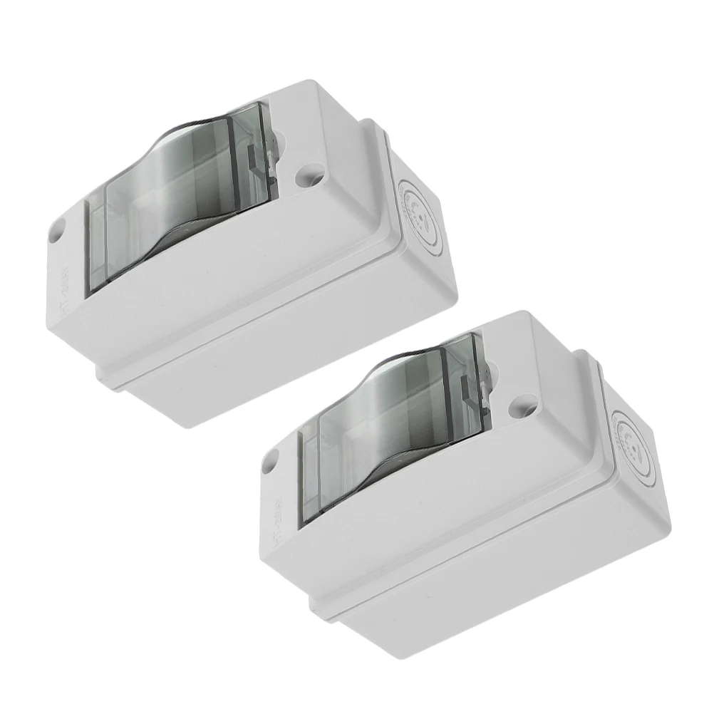 

2pcs Outdoor Waterproof Electrical Box Circuit Breaker Distribution Box Weatherproof Plastic ABS Enclosure for Charging Station
