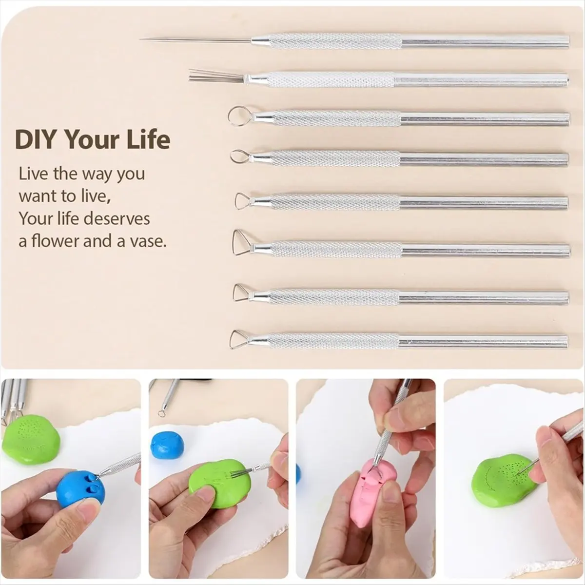 

14 шт., набор инструментов для лепки керамической керамической глины с текстурой проволоки и инструментами для розничной торговли иглой для моделирования резьбы [2026 MOCC]