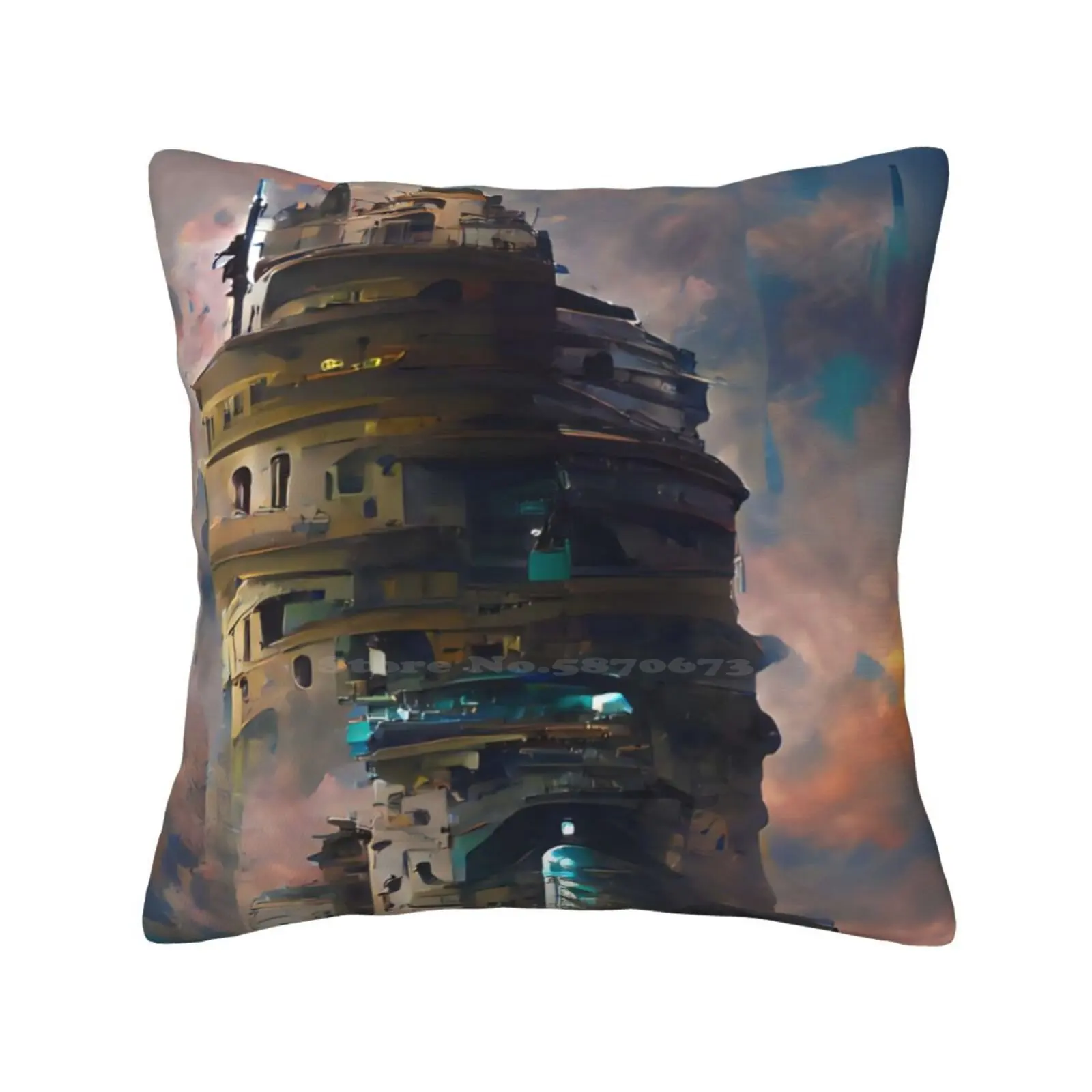 Gloomy Building Pillowslip Pillowcase Gloomy Building Grey