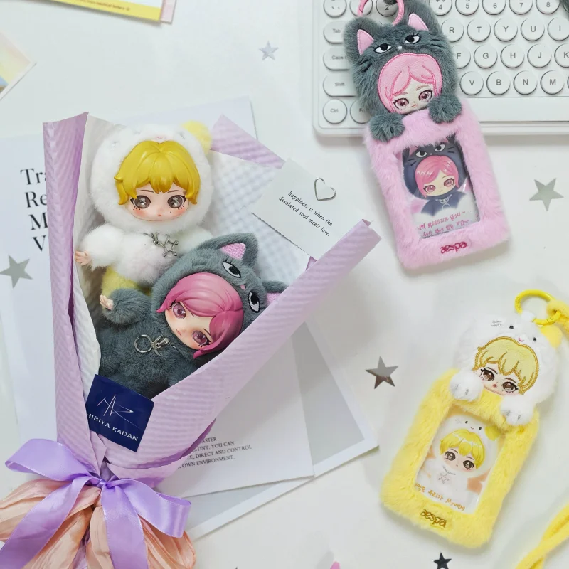 

Hot Selling Original Popmart Aespa Velvet Cute Friends Card Set Co-Branded Peripheral Blind Box Pendant Collectible Gifts
