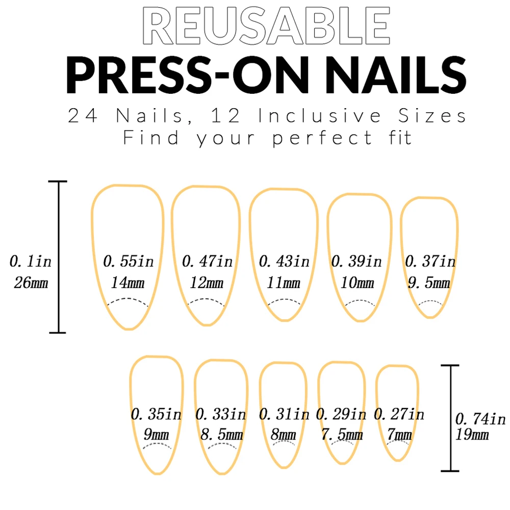 24pcs press on nails short almond Wine red press on nails Solid color sweet french tip press on nails cute nail