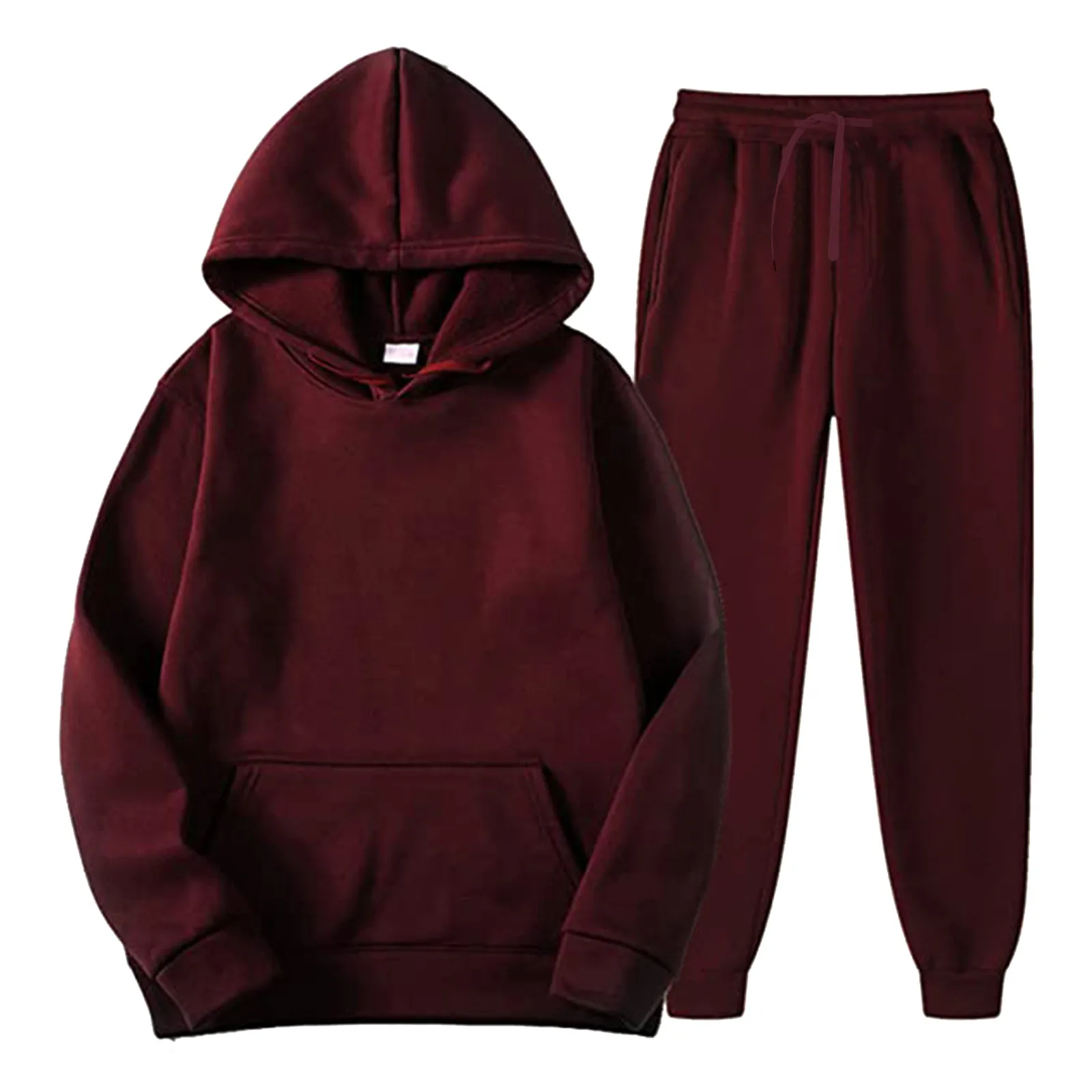 Men And Women Sports Suit Autumn And Winter Leisure Solid Color Hooded Jogging Clothing Sportswear Male Set Elegant Work Wear