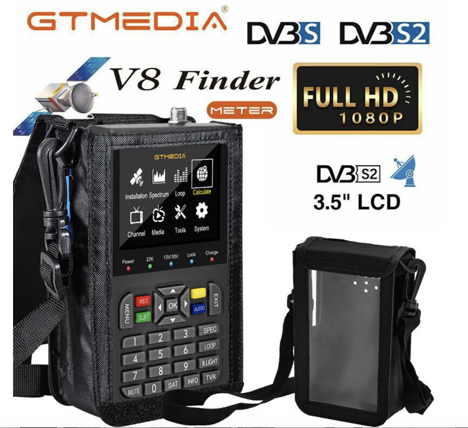GTmedia V8 Finder 2 متر DVB-S2/S2X H.265 جهاز قياس الأقمار الصناعية مكتشف الأقمار الصناعية من V8 FINDER PRO مقابل satlink ST-5150 ws-6933