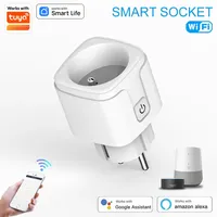 Tuya Smart Socket EU 16A 20A WiFi Smart Plug with Power Monitoring APP Remote Timer Control Voice Works with Alexa Google Home