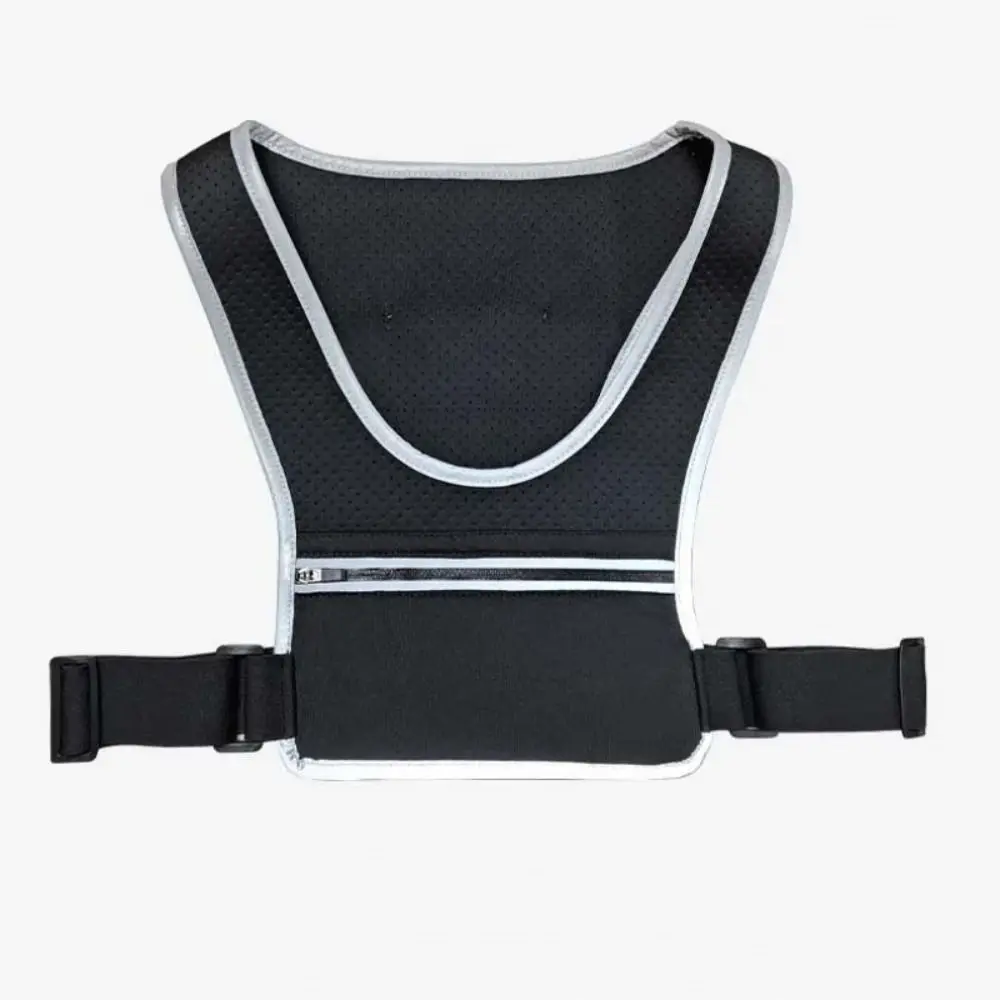 Jogging Hiking Running Chest Bags Zipper Pocket Phone Holder Reflective Running Vest Key Pocket Lightweight Sports Running Vest