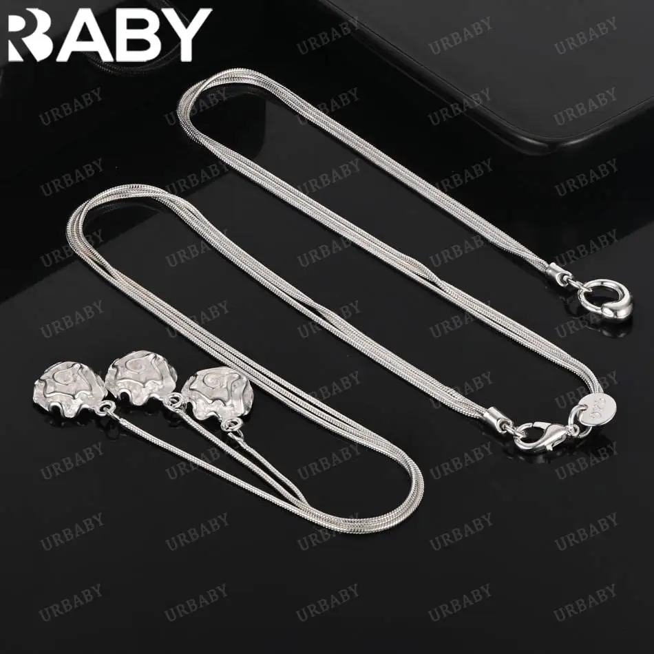 

ALISUN 925 Sterling Silver 50cm Flower Tassels Necklace For Women Creativity Gifts Street All-match Party And Daily Wear