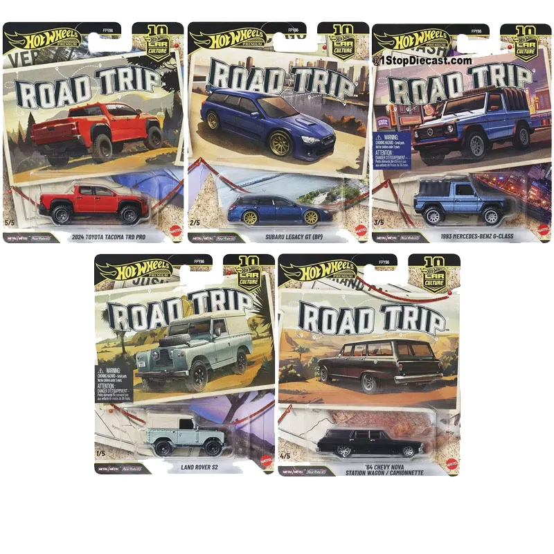 Auténticos Coches Metálicos Hot Wheels Road Trip, Car Culture, Land Rover, Chevy Nova, Subaru, Toyota Tacoma, Juguetes Premium, Modelos, Regalo de Cumpleaños