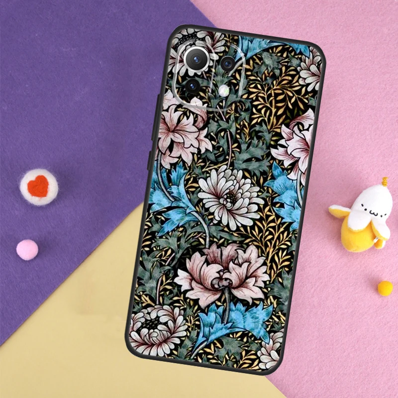 Chrysanthemum Case For Xiaomi 11T 12T Pro 12 X 13 Lite POCO F5 Pro F3 X4 F4 GT C40 M5s M4 X3 X5 Pro Coque