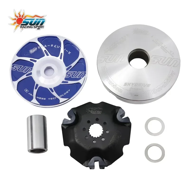 New Taiwan SUN Racing SKYDRIVE125 Motorcycle CVT System Steel Drive Pulley Kit Retrofit Upgrade