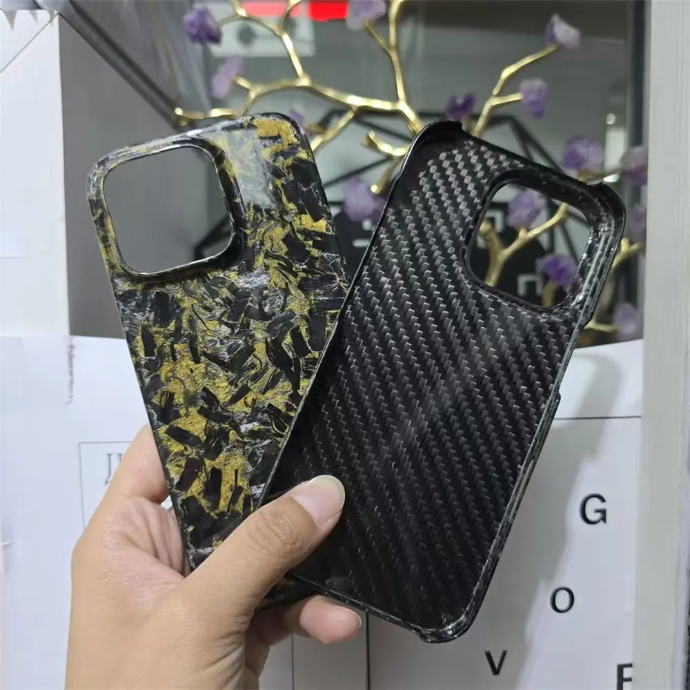 

Slim Genuine Real Carbon Fiber Case For iPhone 16 Pro Max 16Pro Glossy Shockproof Back Cover