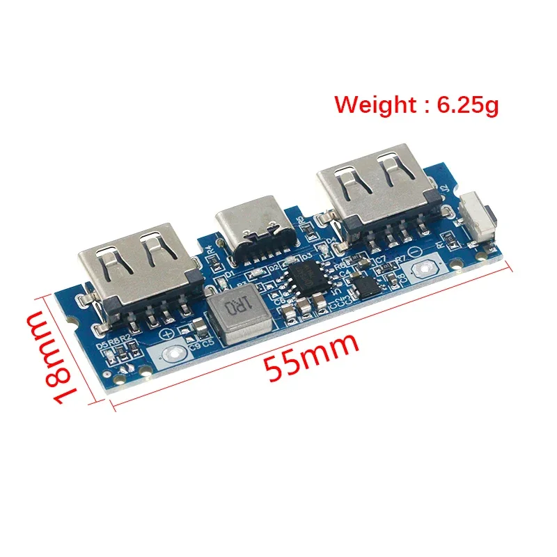 Micro/Type-C USB 5V 2.4A Dual USB 18650 Boost Battery Charger Board Mobile Power Bank Accessories For Phone DIY