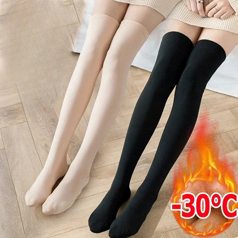 New Women's High Cotton Socks Padded Socks Thigh Socks Over The Knee Lengthened High Socks Fall and Winter Women