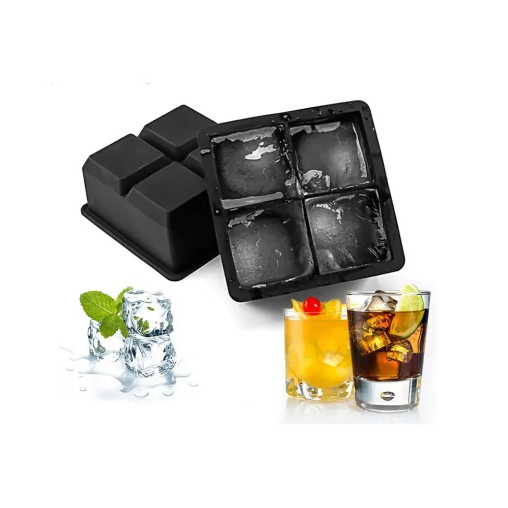 

1 шт., силиконовые большие лотки для кубиков льда Arctic Chill, бурбон для коктейлей, большая квадратная форма для кубиков льда 10347550