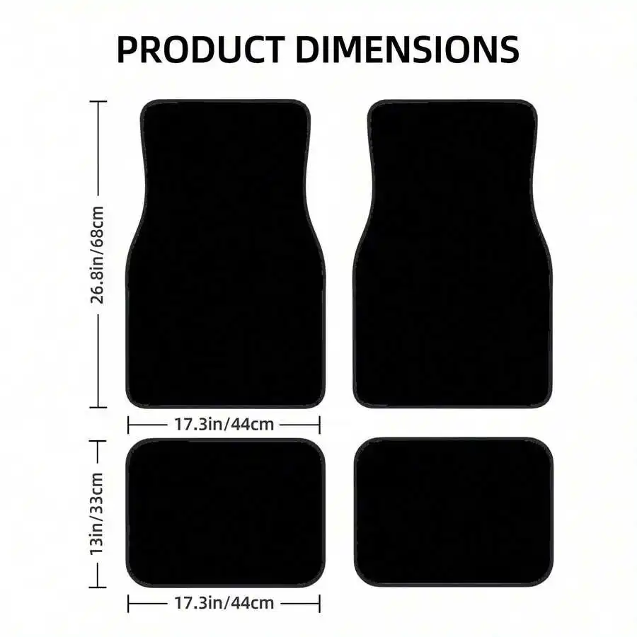 Claw Heart Car Floor Mats With All-Weather Non-Slip Backing, 4-Piece Set Of All-Weather Car Decorative Mats, Suitable For Men