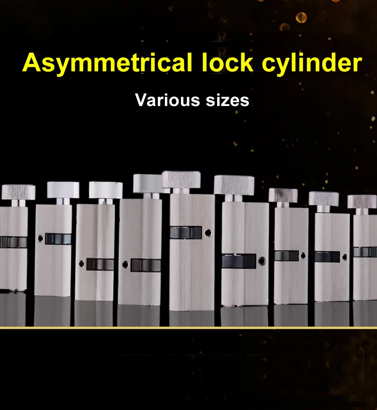 Special custom,Security door Center asymmetry lock cylinder ,with knob,  Plastic steel aluminum alloy door Eccentric  lock core