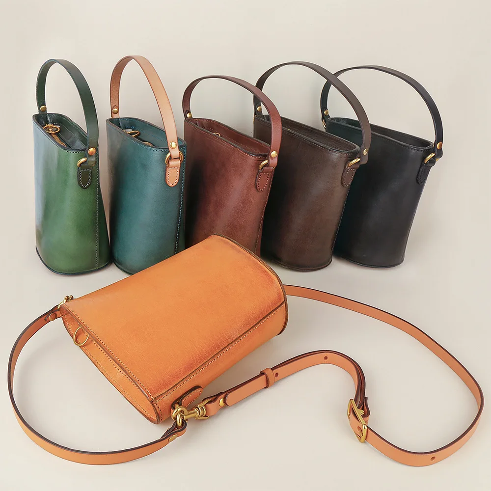 

TopGrainTrove First Layer Cowhide Women's Bag Multi-functional Handbag Crossbody Designer Luxury Bag