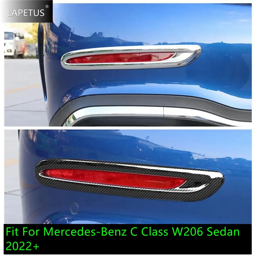 

Chrome / Carbon Fiber Rear Fog Lamp Lights Frame Decor Cover Trim For Mercedes-Benz C Class W206 Sedan 2022 - 2025 Accessories
