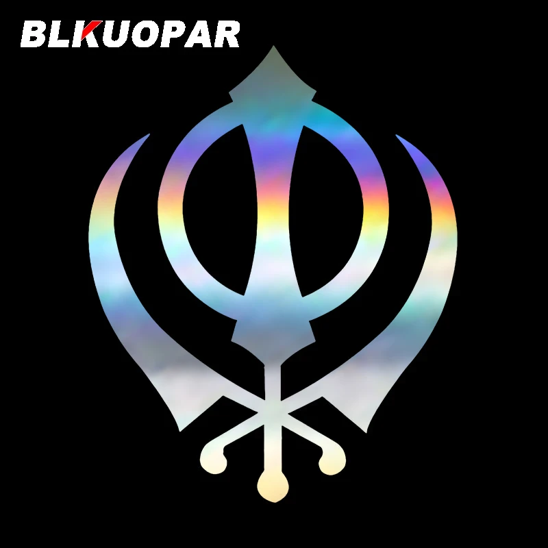 

BLKUOPAR Sikh Khanda Spiritual Symbol Decal Sticker Unique Personality Decals Waterproof Die Cut Refrigerator Windows Lable
