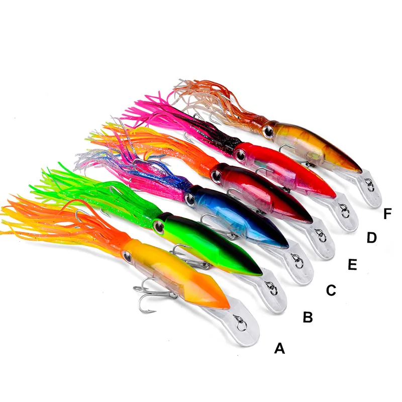 

ABS Plastic Squid Lure with Whiskers, Hard Bait, Shrimp Body, Sea Fishing, Simulation Bait, Fishing Accessories,14cm, 40g