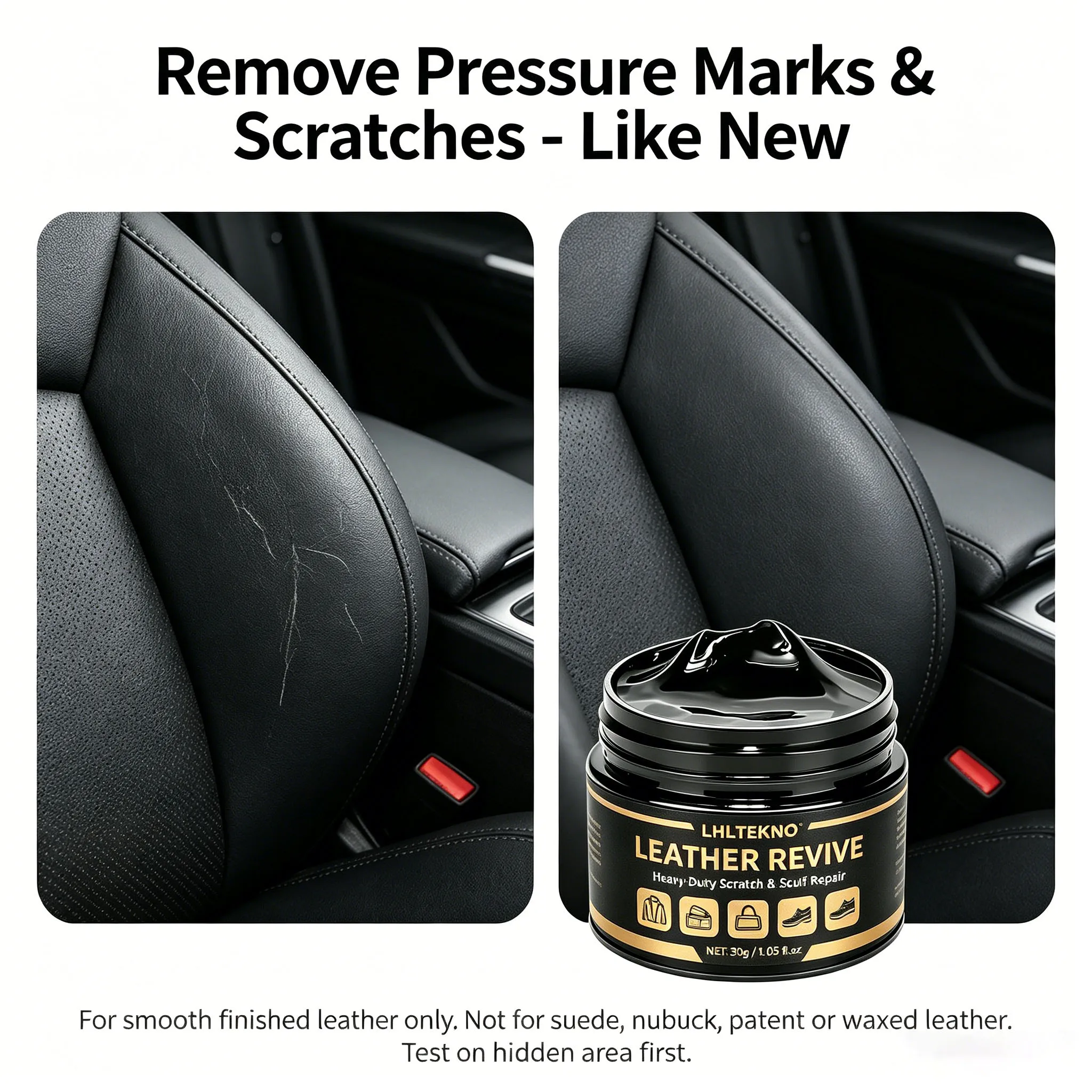 30g Leather Edge Repair & Color Restoring Paste Quick Dry Long Lasting Smooth Touch Formula for Scuffed Peeling Faded Edges Mult