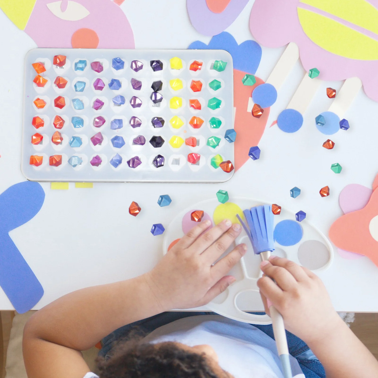 

Silicone Mold For Crystal Epoxy Resin Diy Jewelry Making Craft Ice Cube Mold Simulation Gemstone Diamond Casting Molds