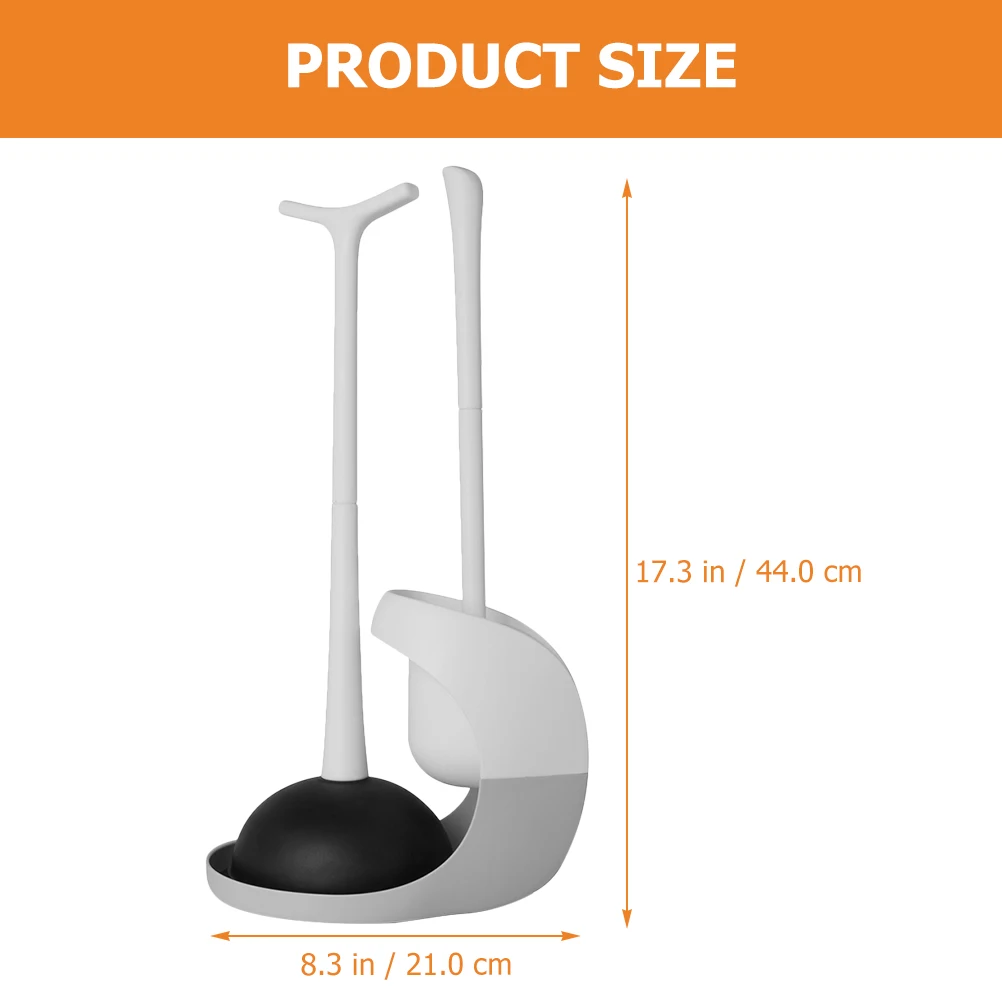 

Toilet Brush Plunger Set PP TPR Material Bathroom Accessories Cleaner for Toilet Bowl Floor Drain Sink Bathtub Stable