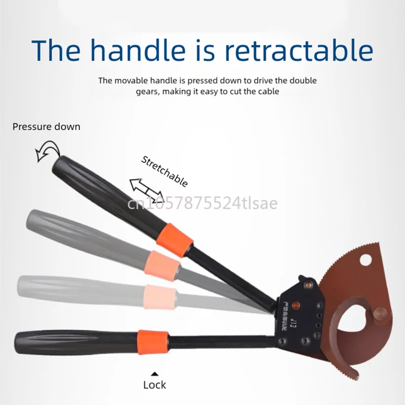 XLJ-D-300 Copper Aluminum Cable Electrical Cable Cutters Ratchet Cable Cutting Hydraulic Pliers Wire Cutters Steel Strand Cutter