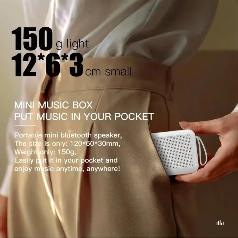 5W ポータブルワイヤレスBluetoothスピーカー、屋内外で使用できる豊かな低音を備えたミニカラムステレオサウンド