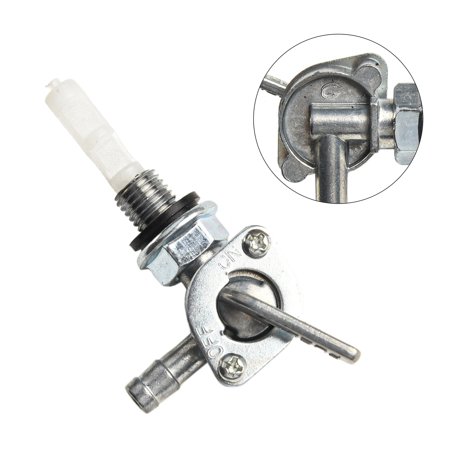 Brandneues, hochwertiges Schaltventil, Kraftstoff, 1/4 Zoll Schlauch, 1 Stück, 90-Grad-Zubehör, Wasserhahn, Kraftstoffabschaltung, Rasenmäher