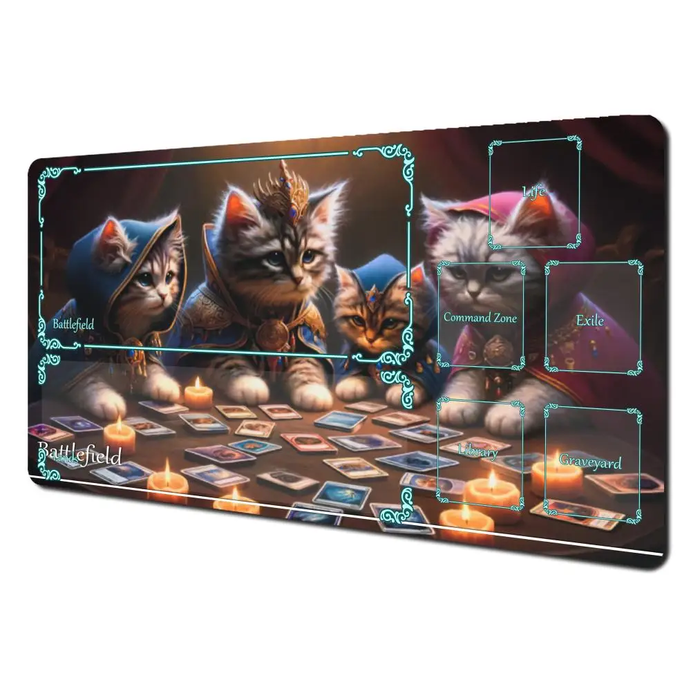 

New cat Mouse pad Fantasy-themed TCG gamming playmat game play mat Duel pads Beginner Card Battles Commander Gaming Deskpad