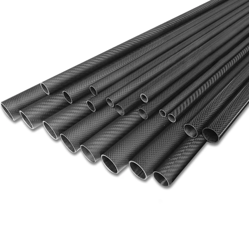 1Pcs 3K Carbon Fiber Tube Length 1000mm High Composite Hardness Material OD: 24 25 26 27 28 29mm For Plant Protection Aircraft