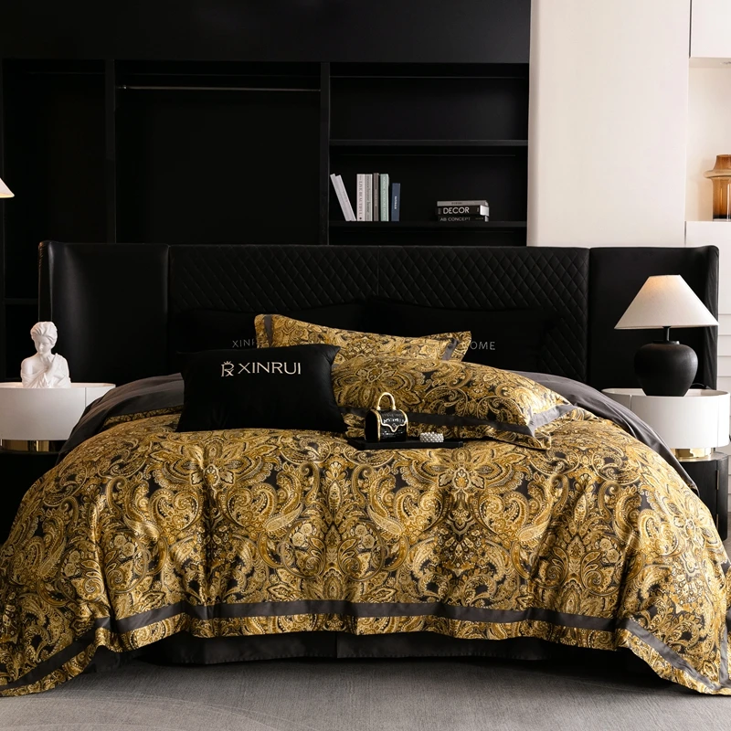 

Premium 1000TC Egyptian Cotton Bohemian Style Digital Print Bedding Set Duvet Cover Set Flat/Fitted Bed Sheet Pillowcases 4Pcs