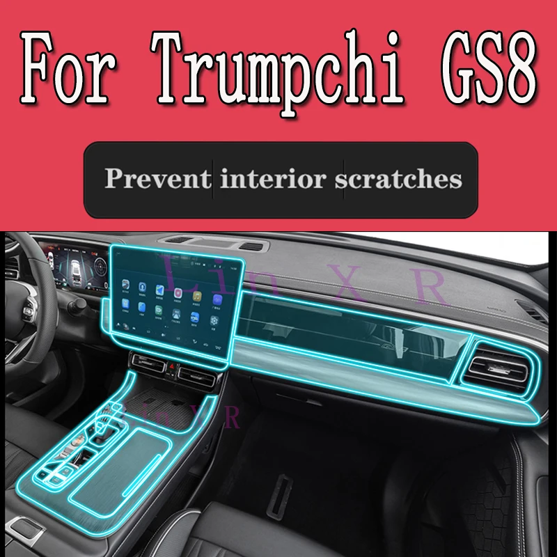 

For GAC Trumpchi GS8 2023 Gearbox Panel Navigation Automotive Interior Screen Protective Film TPU Anti-Scratch Sticker Protect