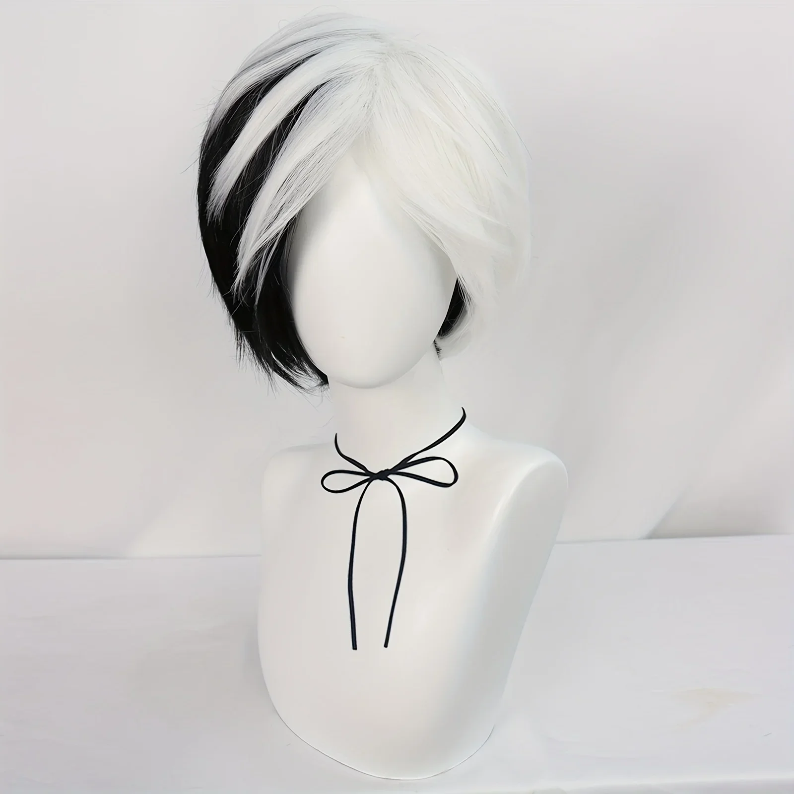 

Synthetic Short Straight Kokichi Ouma kakashi Marin Cosplay Anime Halloween Carnival Comic Exhibition Natural COS Wig