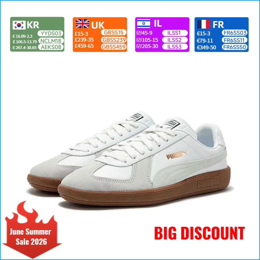 Puma Army Trainer Unisex Sneakers: Comfortable, Non-Slip, Durable, Retro-Style, Casual Sports Sneakers 386607-05