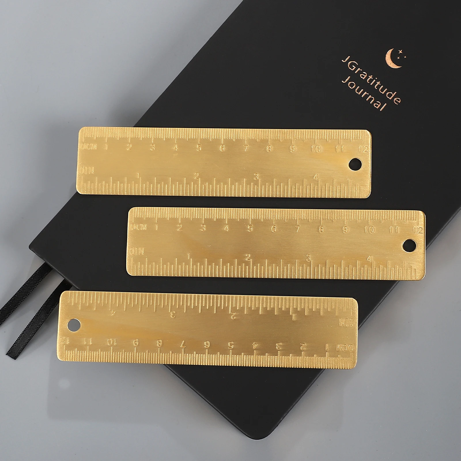 Vintage 12cm Metal Bookmark Ruler Measurement Tools Creative DIY Journal Material Collage Student Supplies Stationery