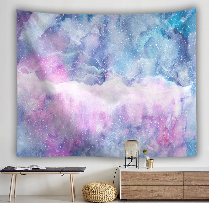 Beautiful and Colorful Cloud Sky Wall Hanging Tapestry Beach Towel Thin Polyester Pad Sunlight Decoration Living Room