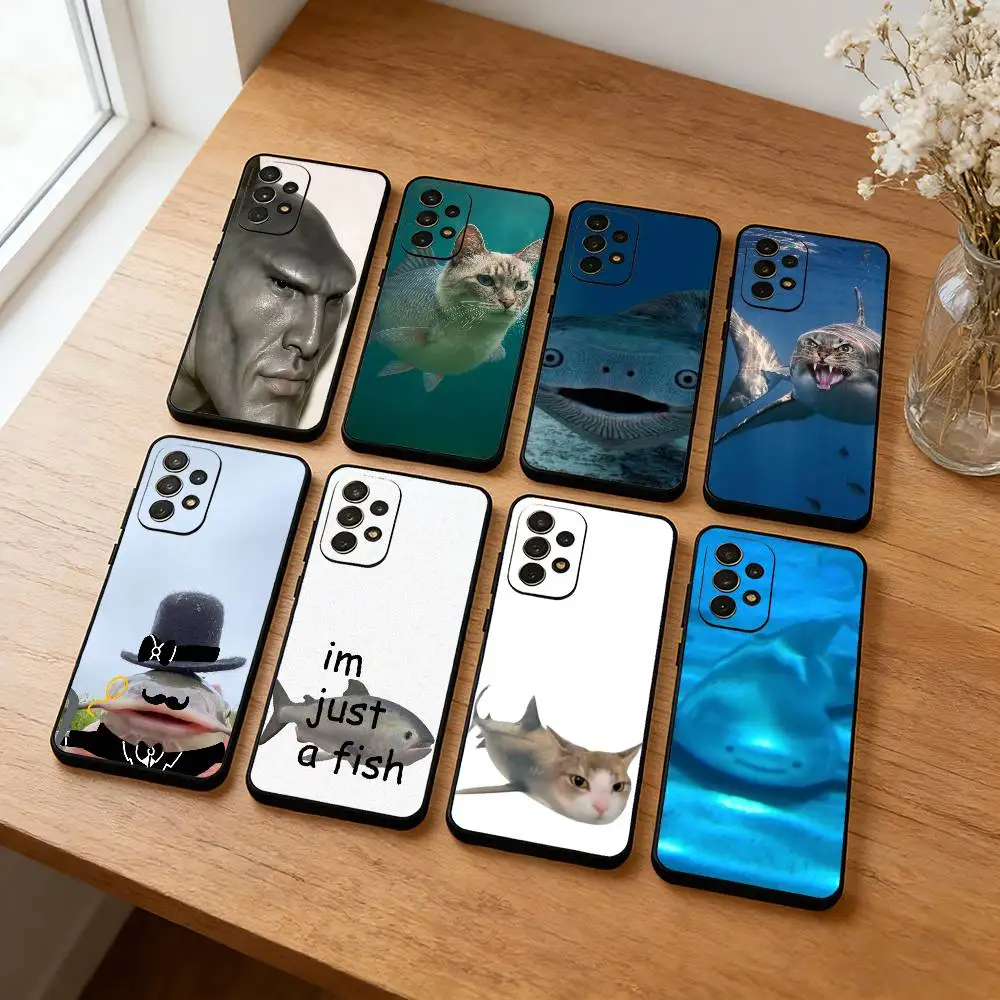 

Funny F-Fish Phone Case For Samsung S25,S24,S23,S22,S21,S20,Plus, Soft Silicone Black Cover