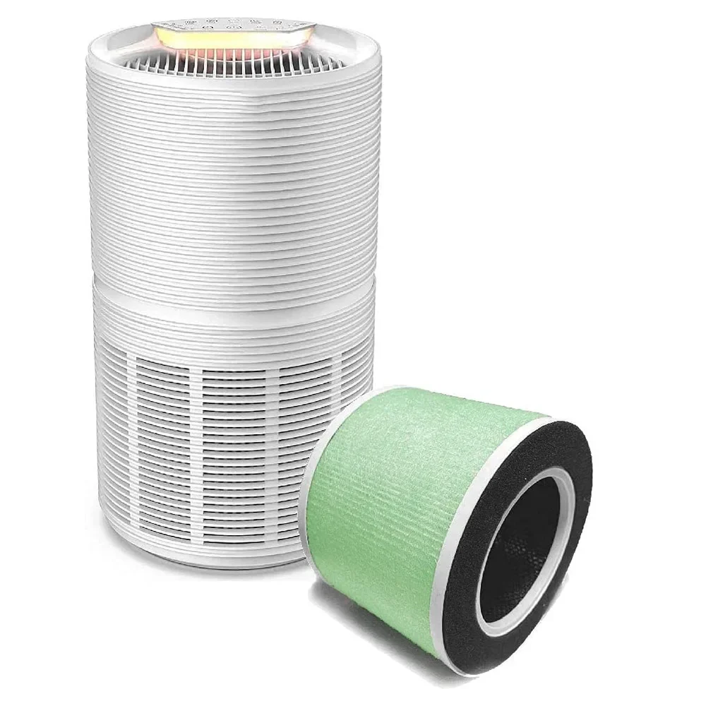 فلتر كربون HEPA متوافق مع منقي الهواء RENPHO RP-AP088 RP-AP088W/RP-AP088B RP-AP088-F2 نظام ترشيح 4 مراحل