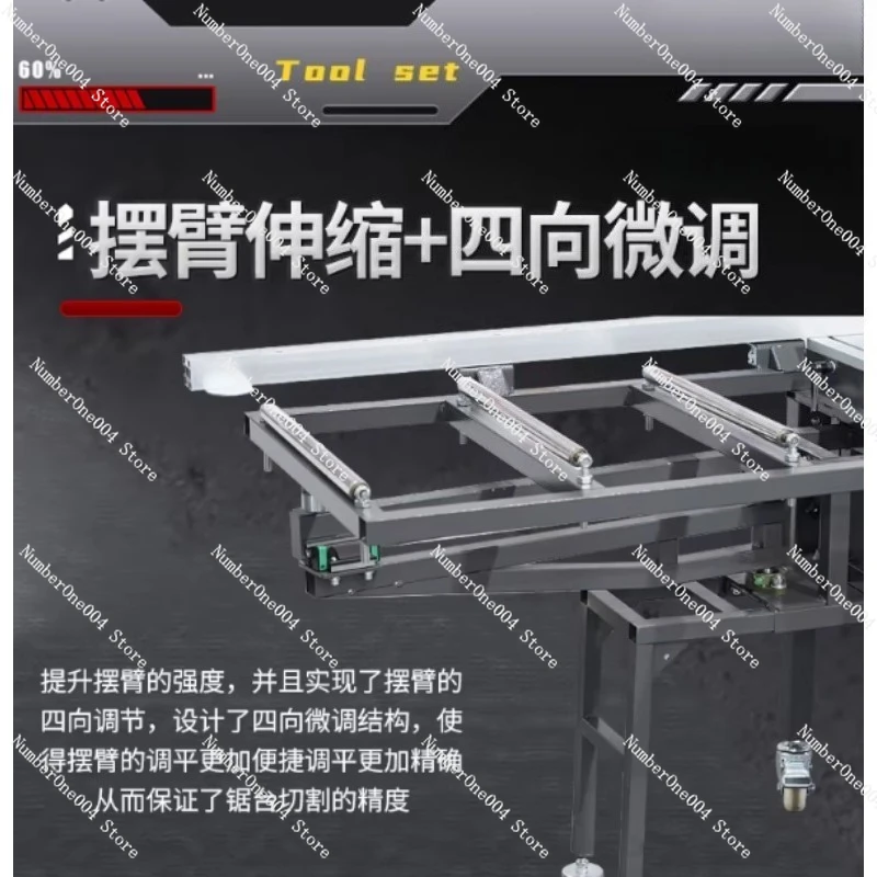 Sliding Table Saw Woodworking Cutting Machine 2600W Multifunctional Integrated Precision Workbench Bracket
