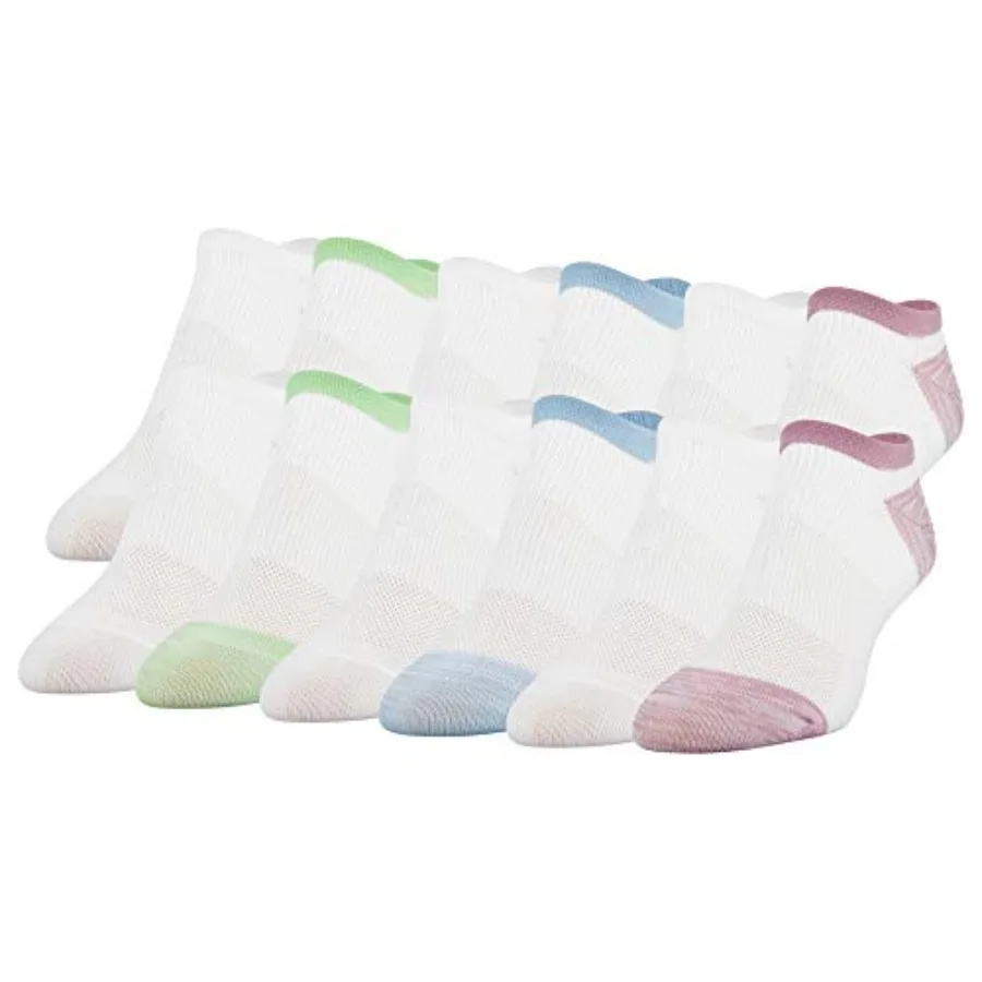 

Женские вседневные активные носки-невидимки, 12 пар удобных повседневных носков, влагоотводящая ткань, бесшовный дизайн, идеально подходит для прогулок