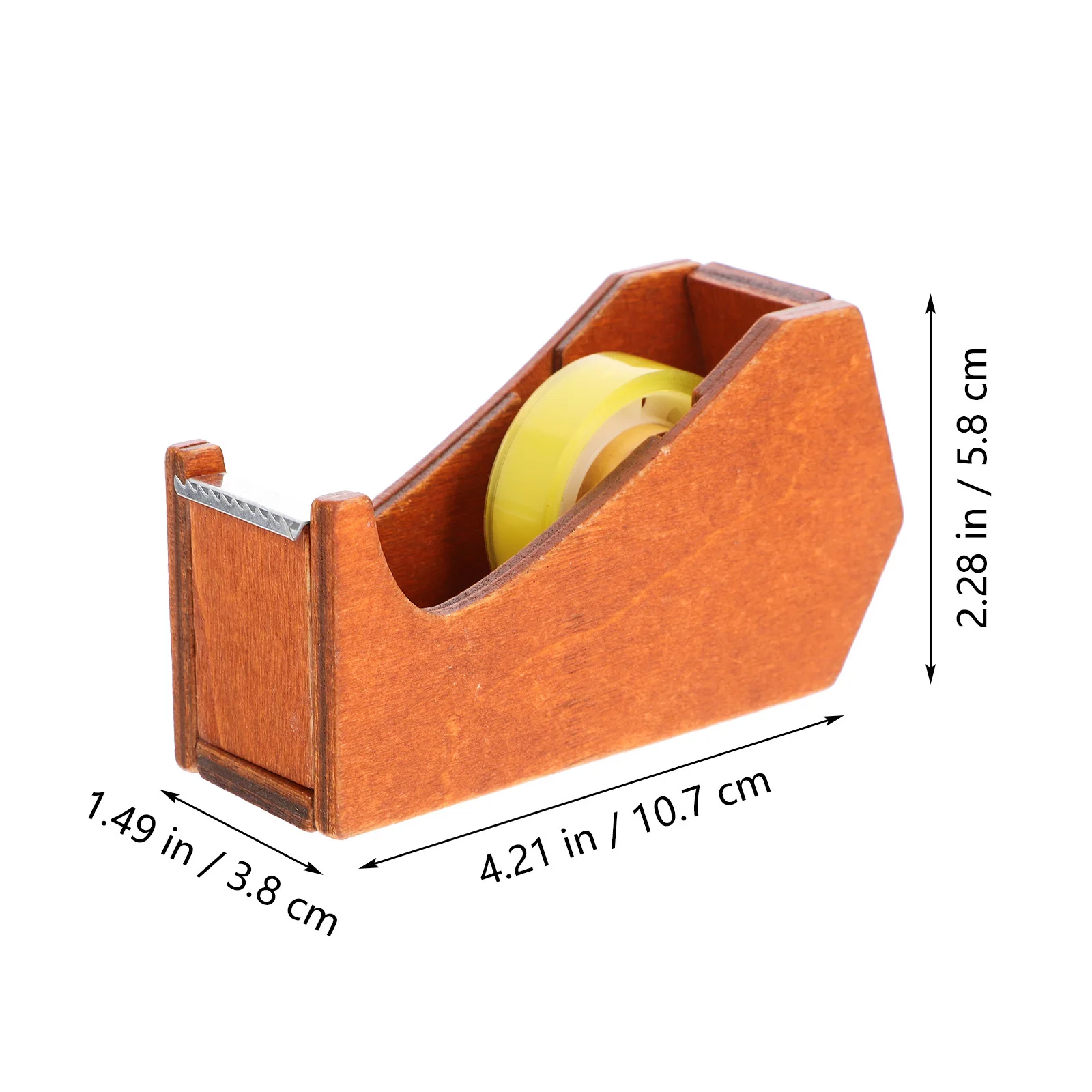 Cute Animal Wooden Tape Dispenser Functional Desktop Cutter for Packaging Sealing Tasks Office Home School Desk Essential Supply