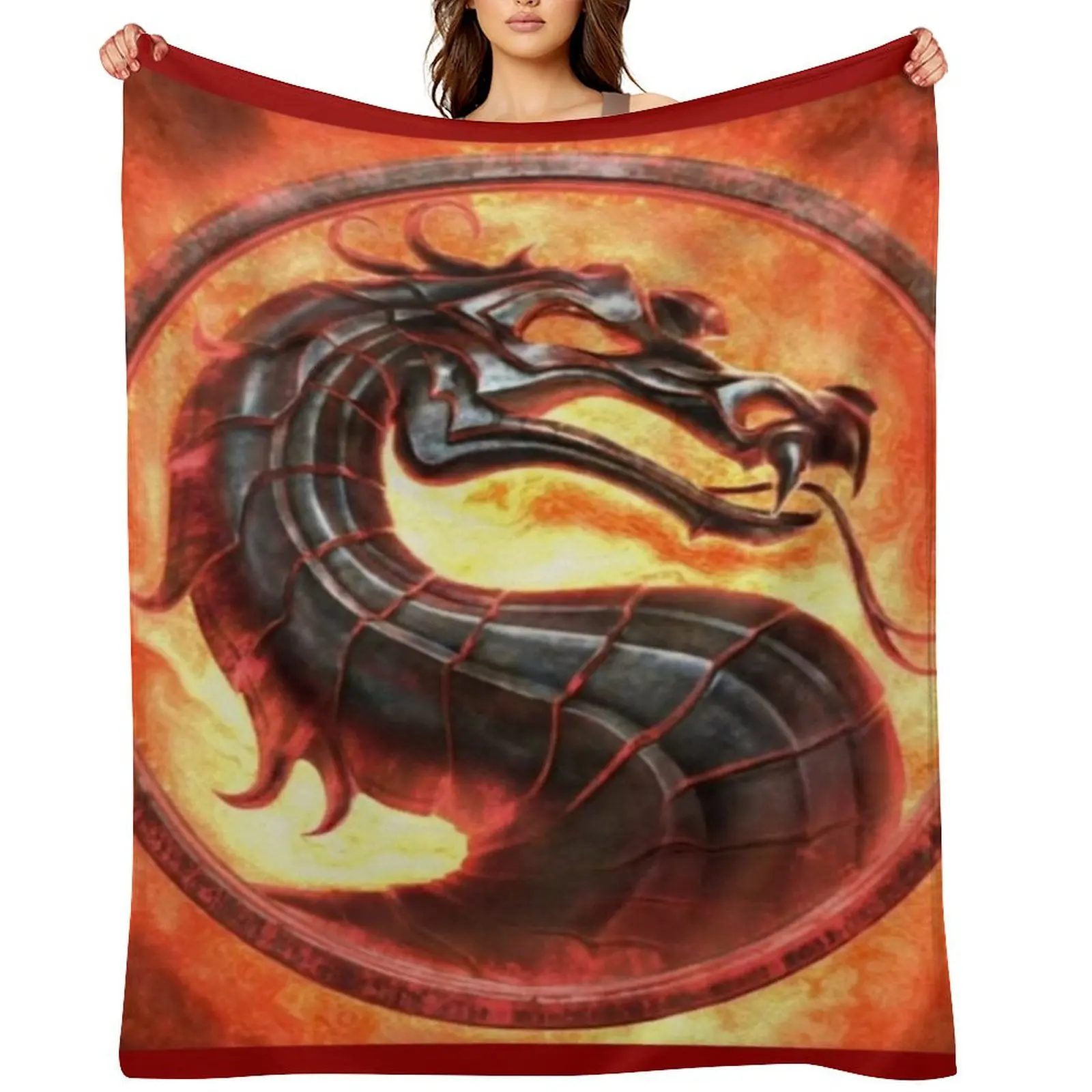 

Mortal kombat sega Throw Blanket Softest Thins Vintage Decoratives Blankets