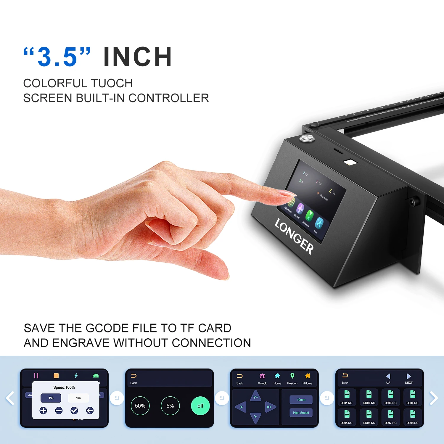 ماكينة النقش بالليزر الأطول Ray5 10W، 60W DIY ماكينة النقش بالليزر مع