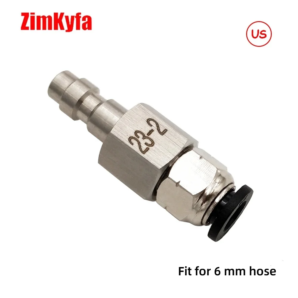 HPA (US Foster) 23-2 Male/2302 Female Quick Disconnect QD Push-In Fitting to 6MM-6.35MM or 4mm(5/32) OD Hose for Air Tool